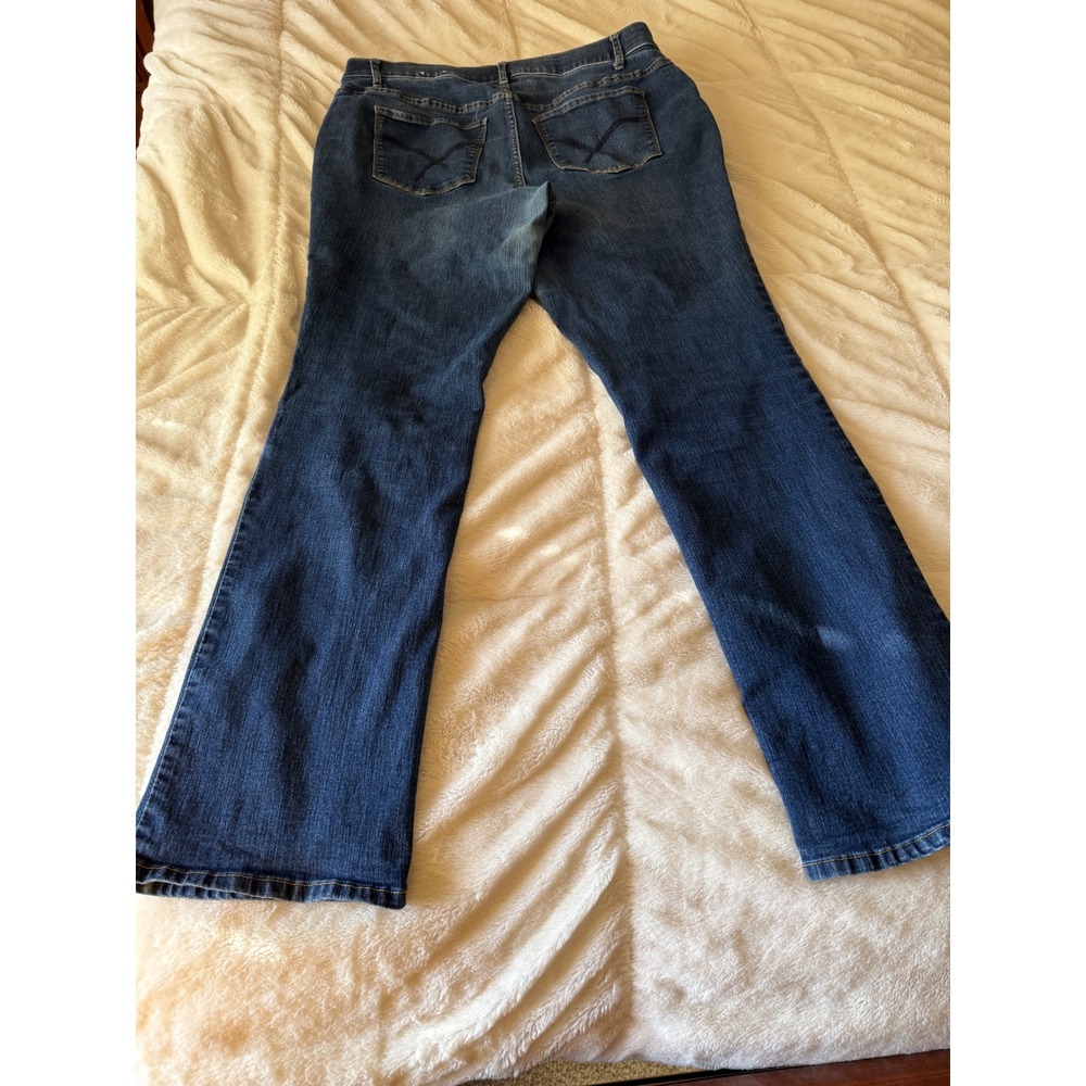 CJ Banks Womens 14W Jeans Medium Wash Comfort Waistband Denim